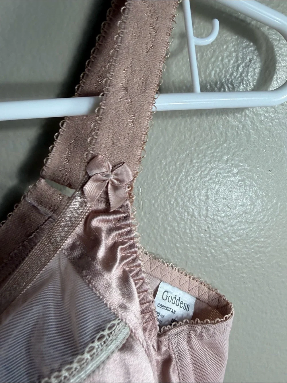 Goddess 36DDD Blush Satin Full Coverage Underwire Bra